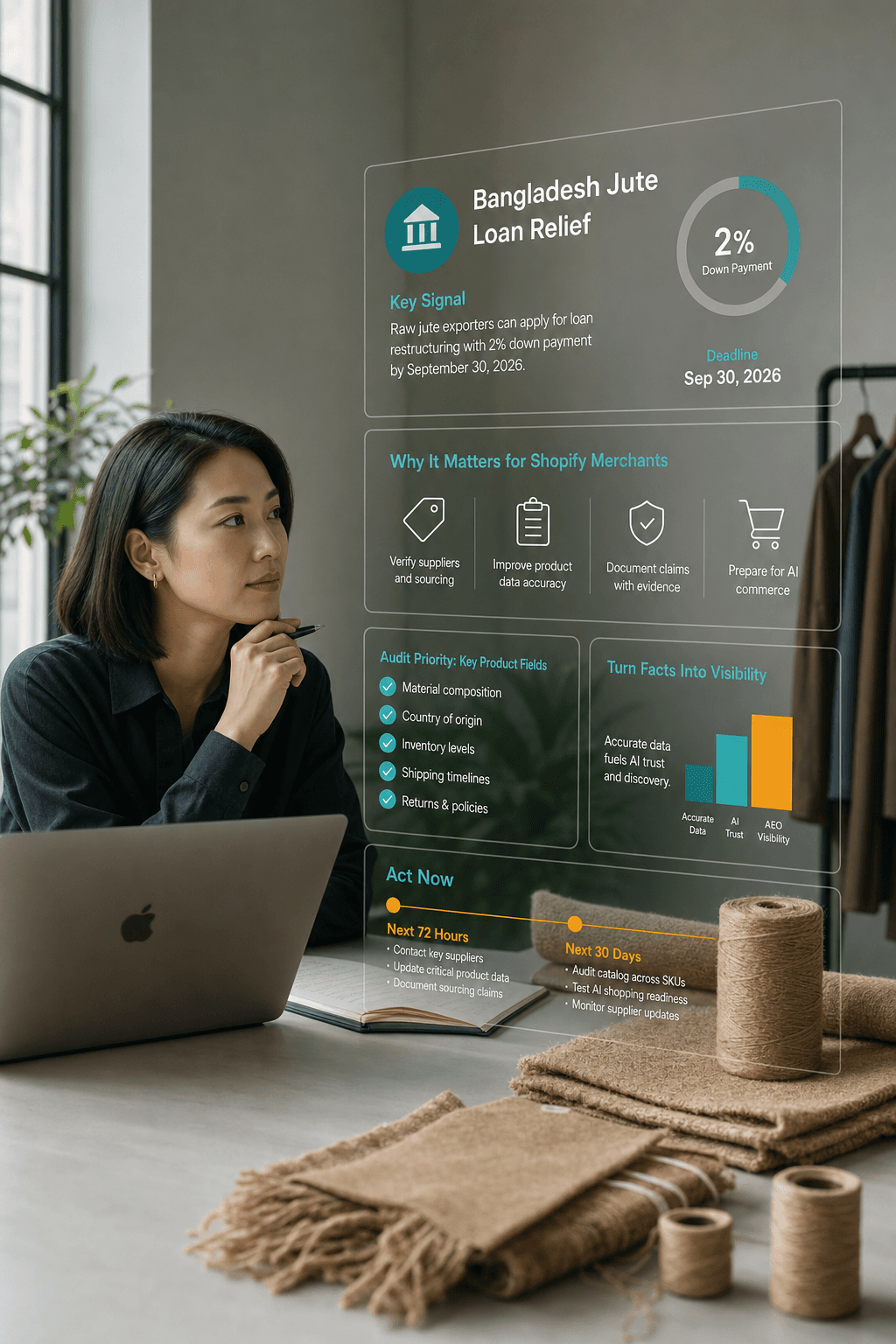 What Does Bangladesh's Jute Loan Relief Mean for Shopify Merchants Preparing for AI Commerce?